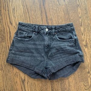PacSun Black Wash Mom Short
